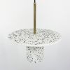 Підвісний білий бетонний світильник TERRAZZO CYLINDER 30 см