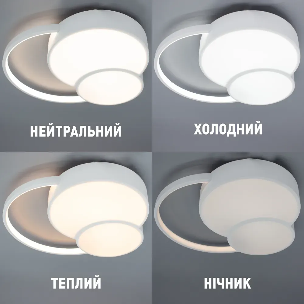 Світлодіодна люстра з пультом ECONOMICO 60W біла
