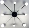 Стельовий LED світильник чорного кольору на 8 джерел освітлення