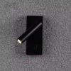 LED настінний світильник BITRIX-H 3W 4200K IP20 чорний з вимикачем на корпусі