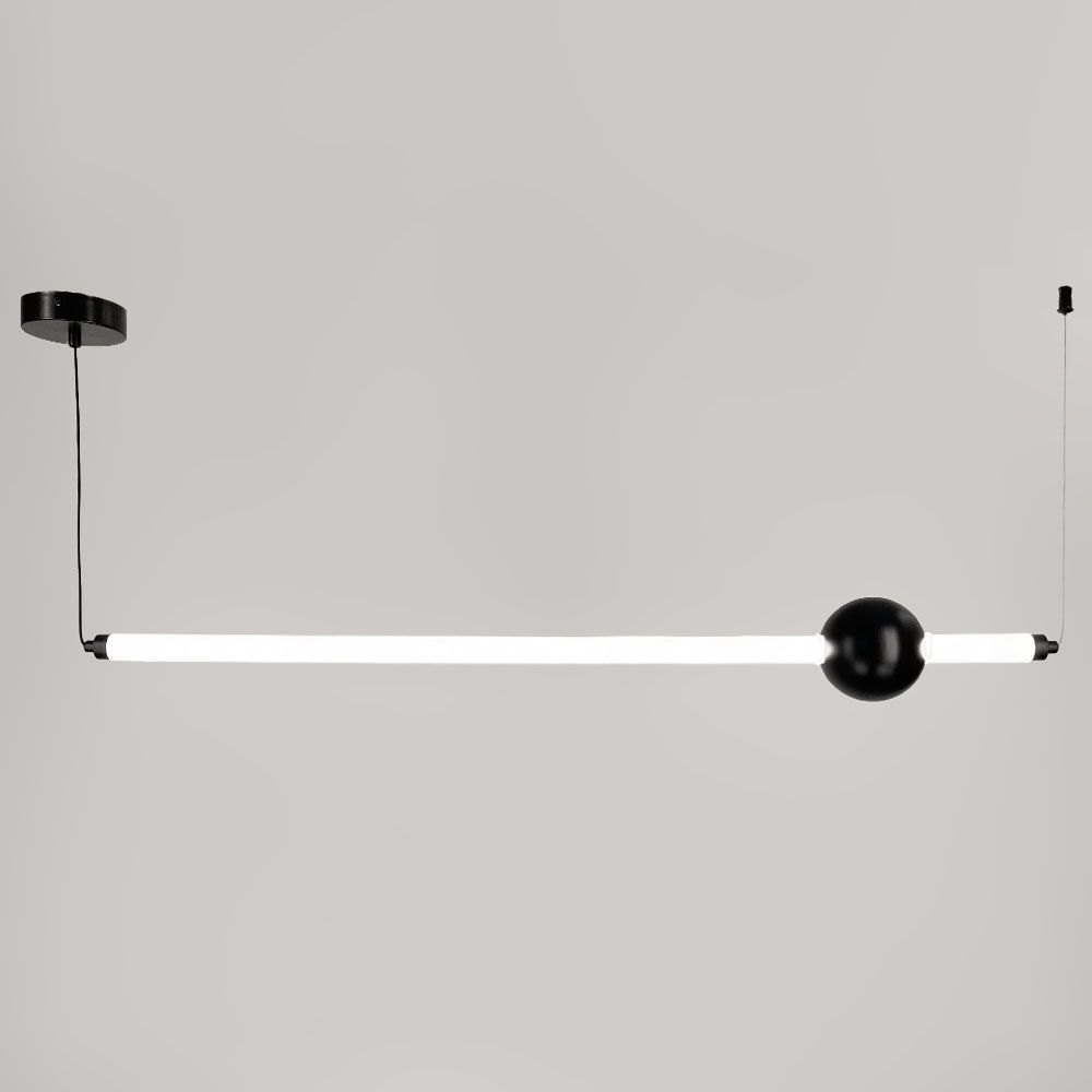 Led світильник у горизонтальній формі 90 см із чорною кулькою YG 520A/900 HL BK