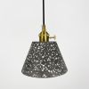 Підвісний сірий бетонний світильник TERRAZZO CONO