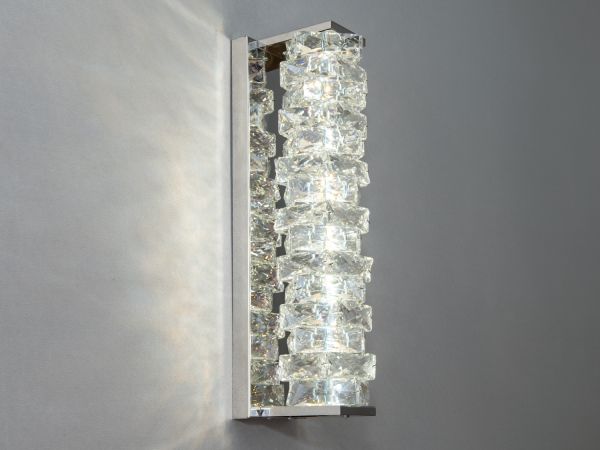 Унікальний настінний кришталевий LED світильник, 15W, хром F3820-120x460