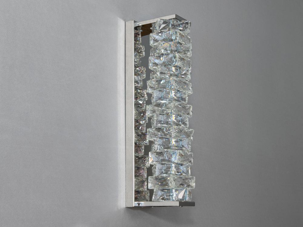 Унікальний настінний кришталевий LED світильник, 15W, хром F3820-120x460