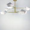 Оригінальна стельова люстра Lumina Deco у золотому каркасі