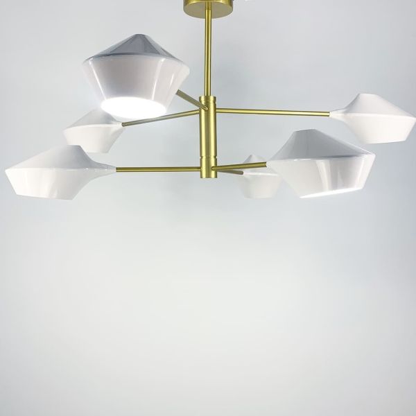 Оригінальна стельова люстра Lumina Deco у золотому каркасі