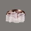 Стельова сатинова люстра з 3 завитками з іскристого акрилу Ø50х22 см 25105-3 C Carmine