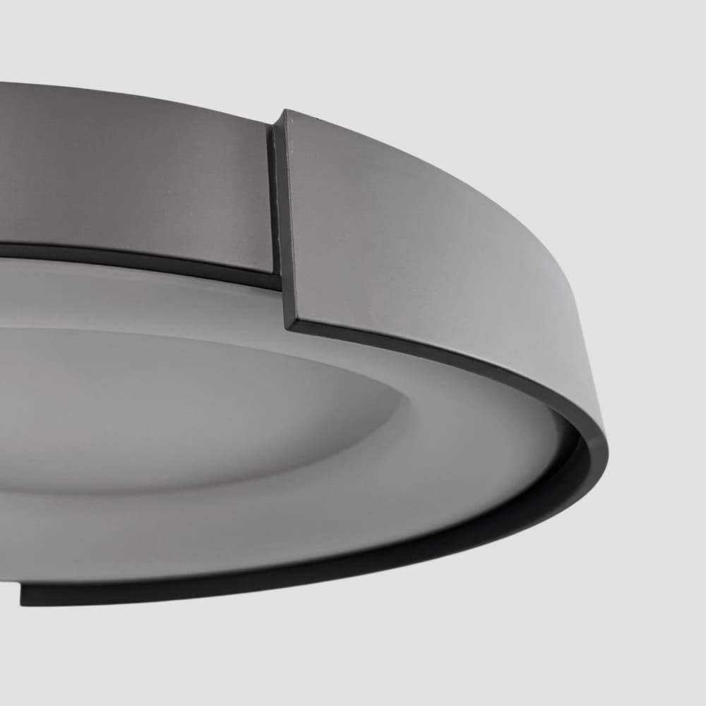 Стельовий LED-світильник у сірому корпусі на три режими Ø62х12 см 1906C-620 Grey
