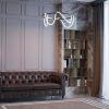 Дизайнерська чорна люстра у вигляді кільця з гнучкою LED стрічкою 60 см