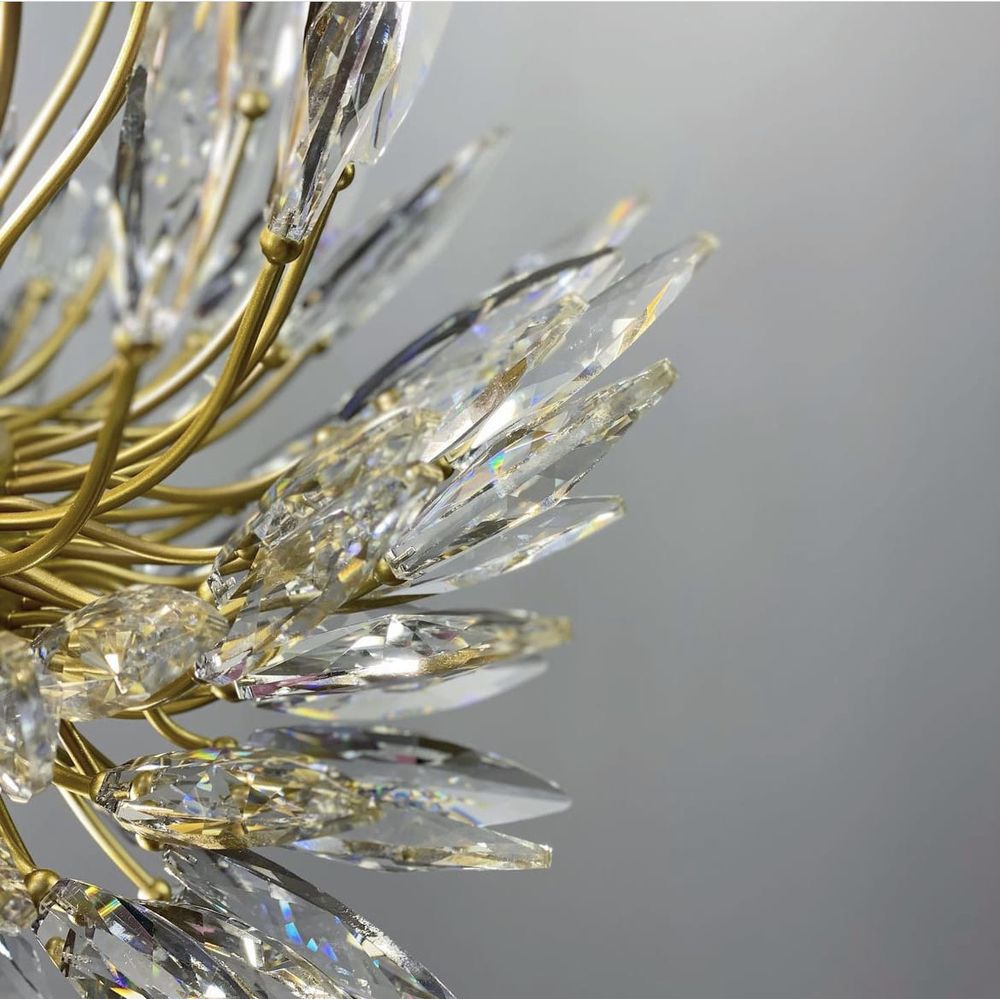 Кришталева золота люстра Lily Buds на 9 ламп MD 8058 S Gold