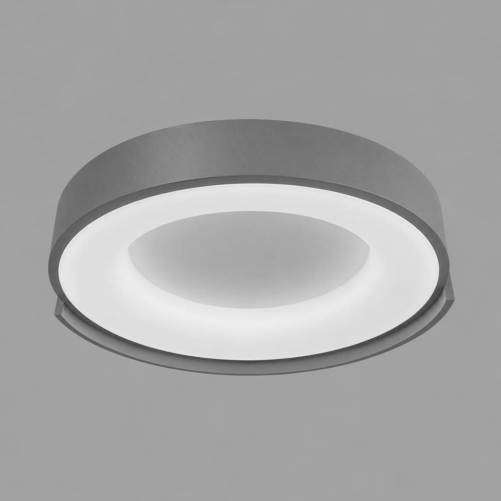 Стельовий LED-світильник у сірому корпусі на три режими Ø50х12 см 1906C-500 Grey