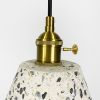 Підвісний білий бетонний світильник TERRAZZO CONO