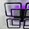LED люстра на 4+4 квадрати в чорному кольорі A 2727/4 RGB BR BK