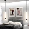 Led світильник у вертикальній формі 60 см із чорною кулькою YG 517A/600 VL BK