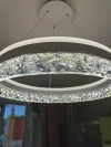 Люстра підвісна біла світлодіодна з пультом STELLA ICE 80W та додатком для телефону