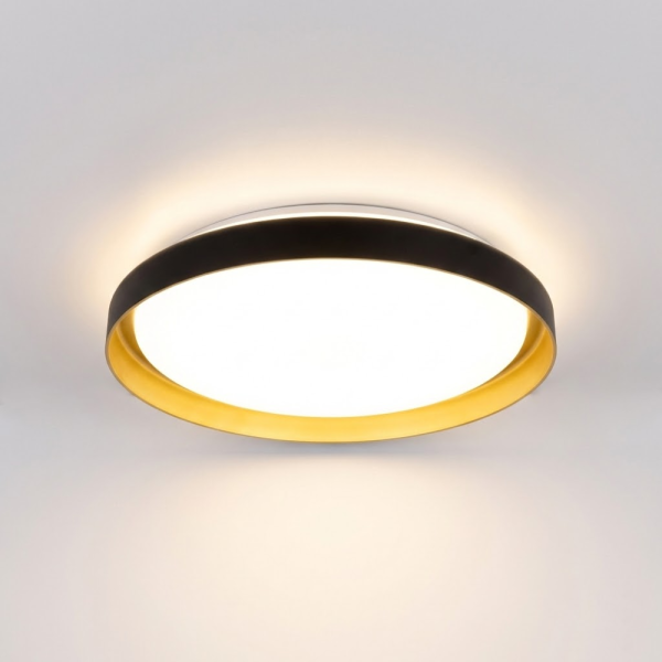 Світлодіодний круглий світильник з пультом Ø 43 см 45W Gold&Black