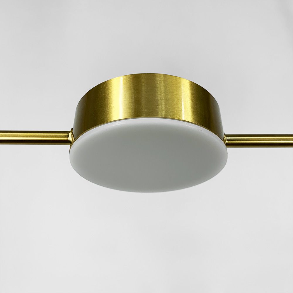 Чорна лінійна LED люстра LUMINA LUX MJ 117/5 AB латунь