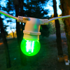 Led лампа FILAMENT  G45  2W, цоколь E27, зелена