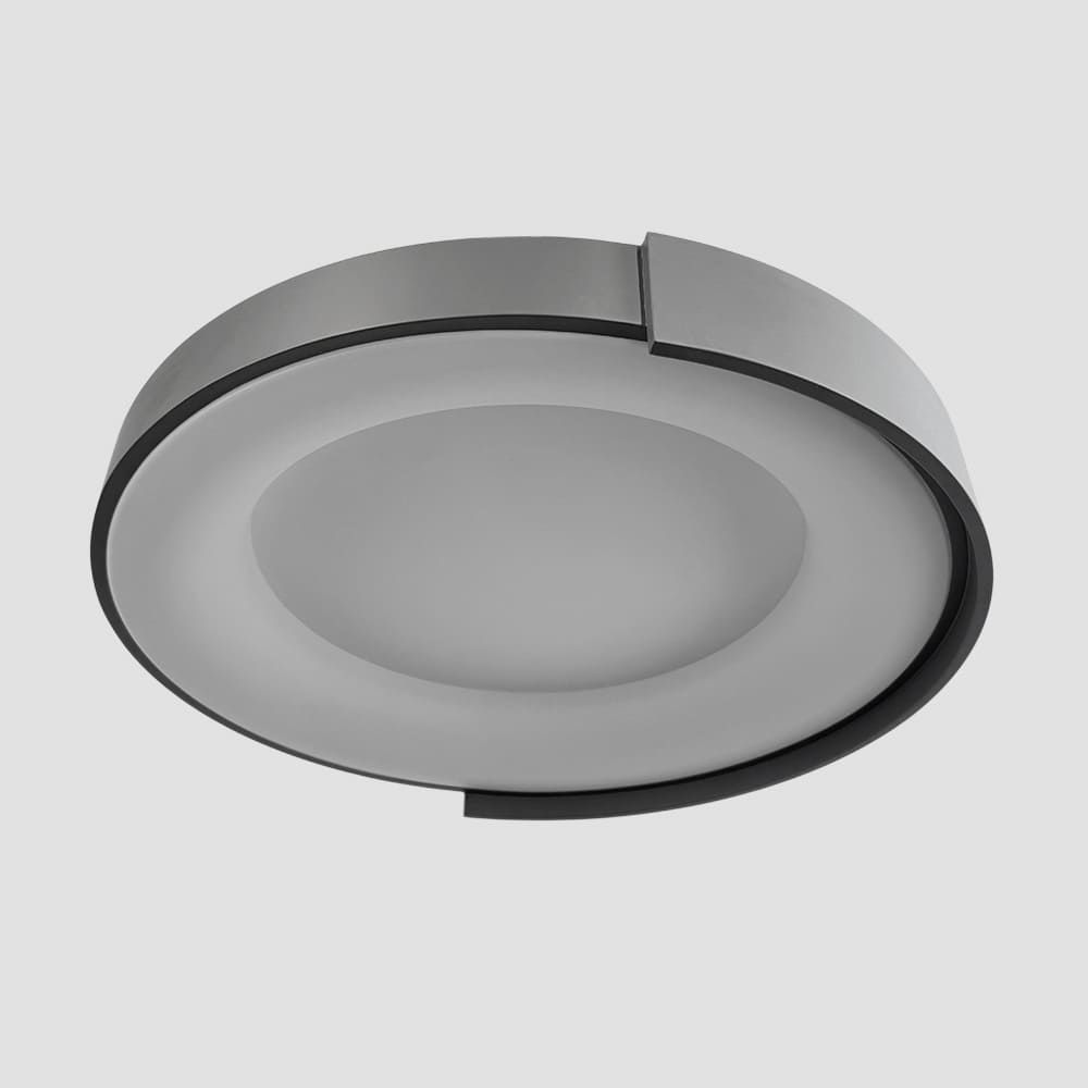 Стельовий LED-світильник у сірому корпусі на три режими Ø62х12 см 1906C-620 Grey