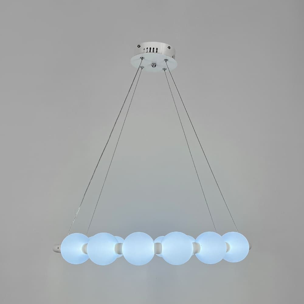 Біла люстра Nordic Pearl з плафонами-перлинками Ø 60 см SG33-600 WT
