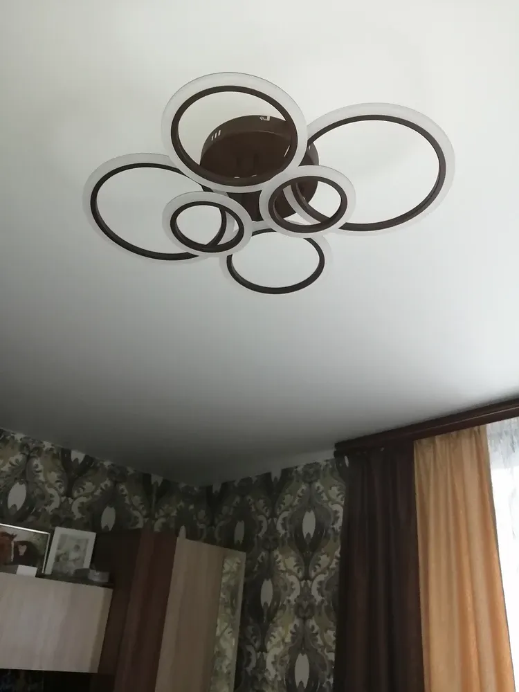 Люстра світлодіодна з пультом Ø 78*55 см чорна на 3 режими освітлення 120W