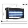 Знищувач від комах до 180 м2 40W IKL-40W Польща