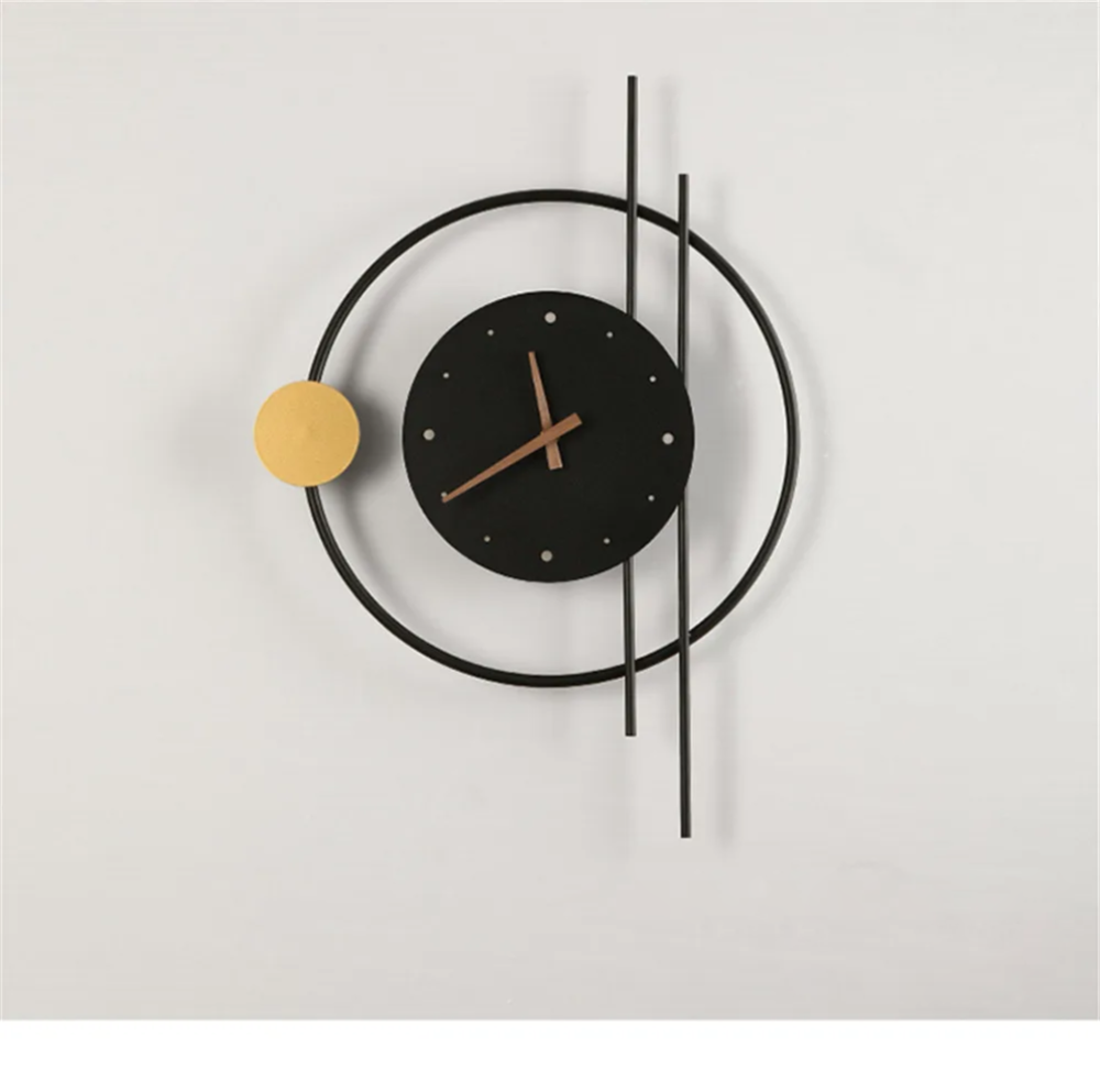 Світлодіодне бра-годинник Clock Lamp D-570 чорного кольору