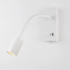 LED настінний світильник SNAKE USB+TYPE-C 5W 4200K IP20 білий з вимикачем на копрусі