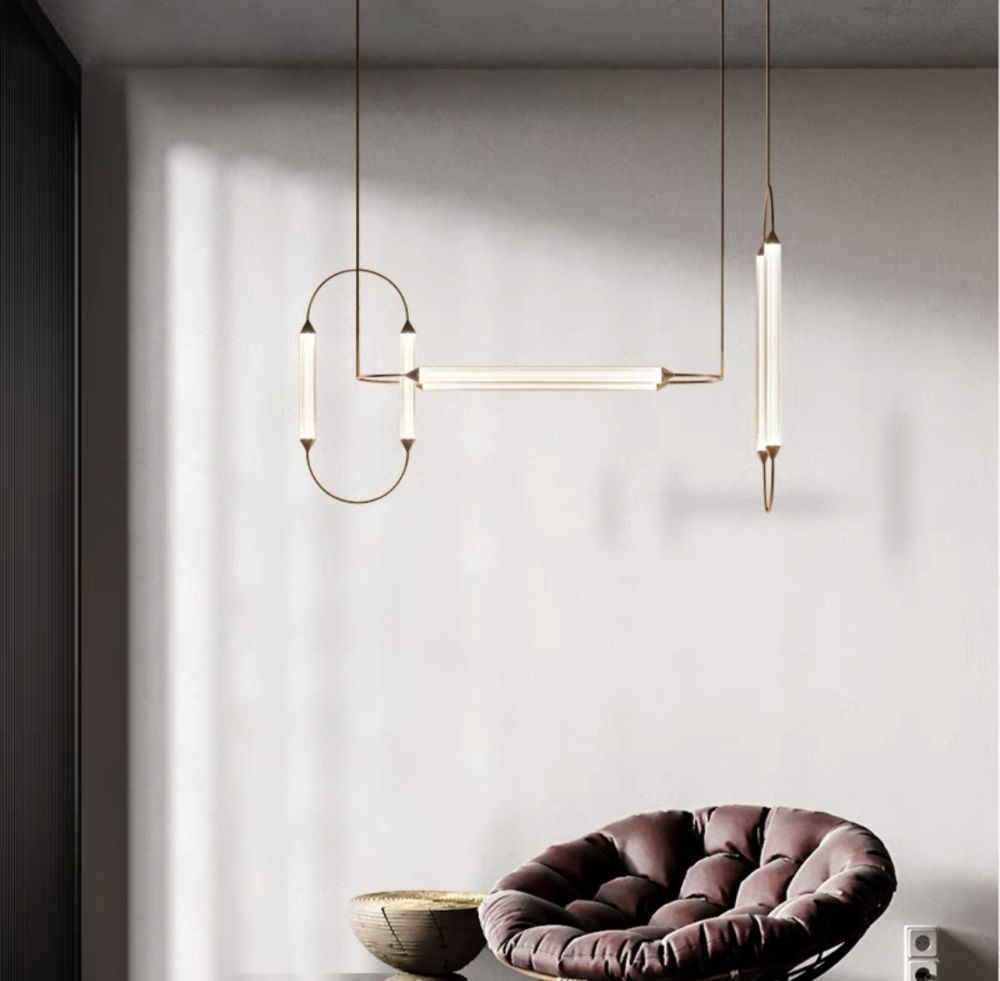 Лінійний бронзовий мінімалістичний LED світильник Ollo Lamp