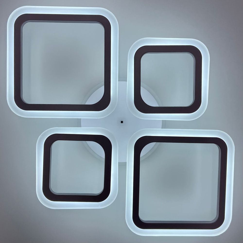 Люстра світлодіодна з пультом OVAL RGB 60W 4S1R біла