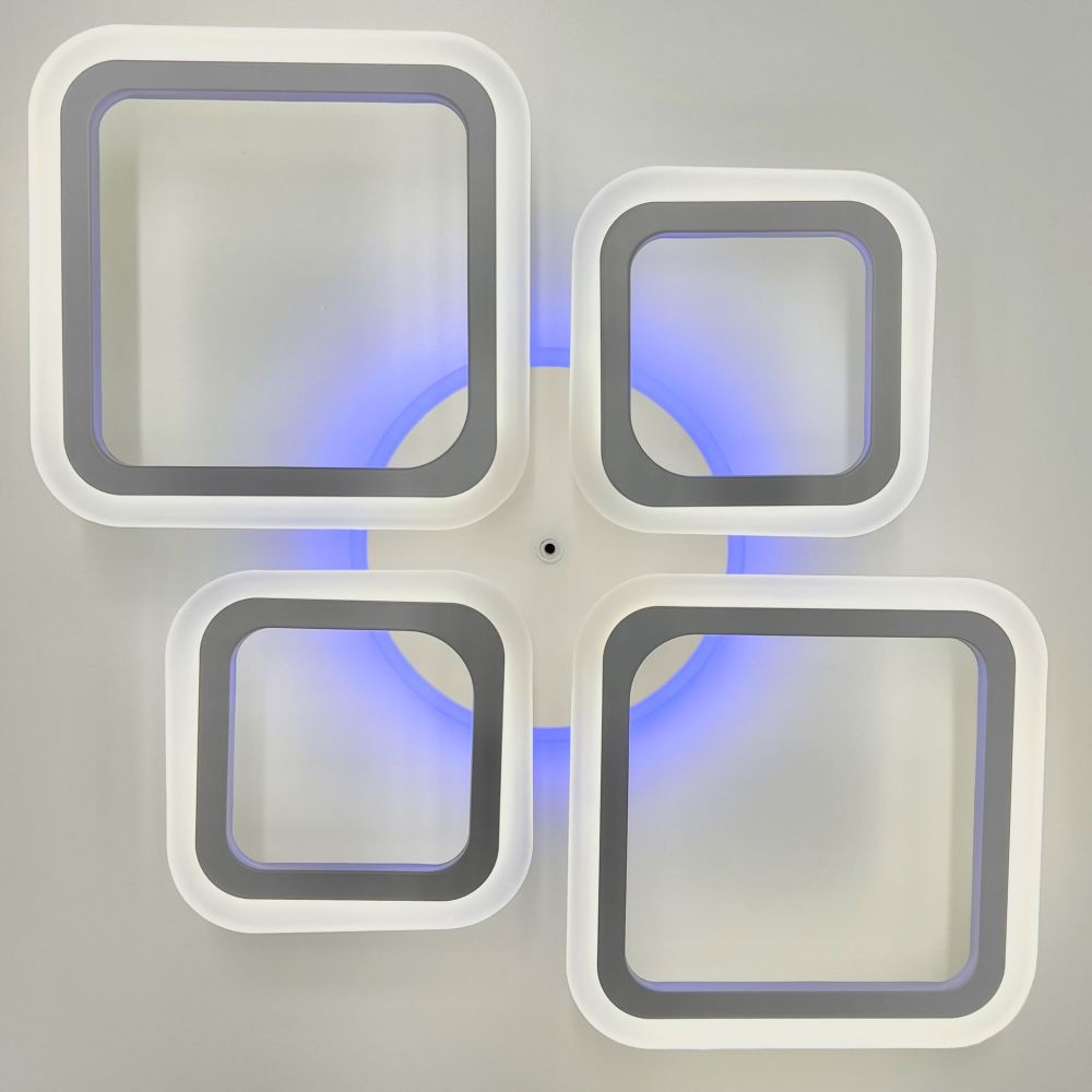 Люстра світлодіодна з пультом OVAL RGB 60W 4S1R біла
