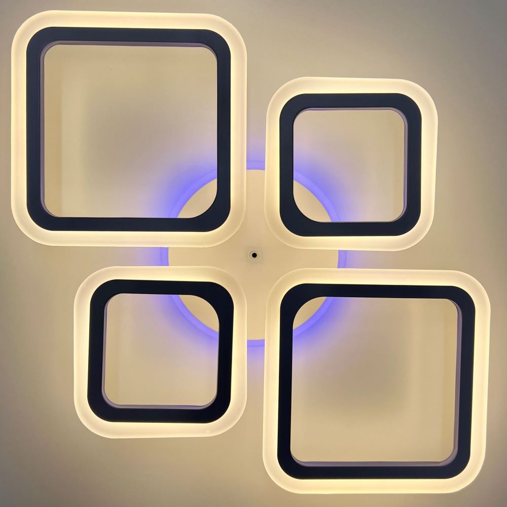 Люстра світлодіодна з пультом OVAL RGB 60W 4S1R біла