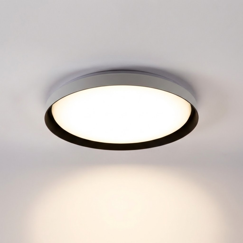 Світлодіодний світильник з пультом  Ø 43 см 45W Black&White