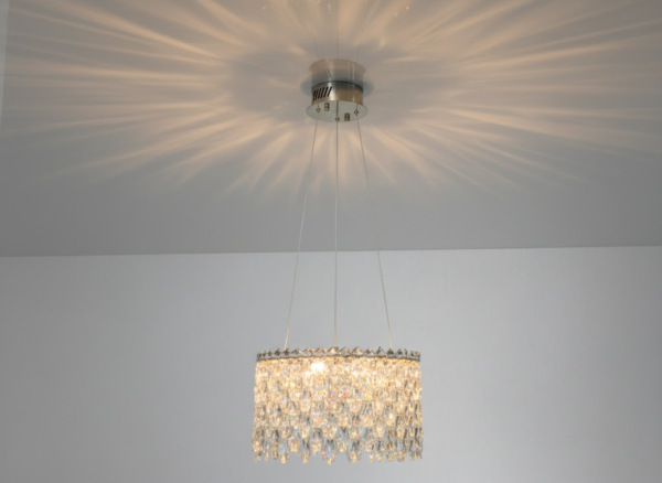 Підвісна кришталева золота LED люстра Ø 37 см 582/400G