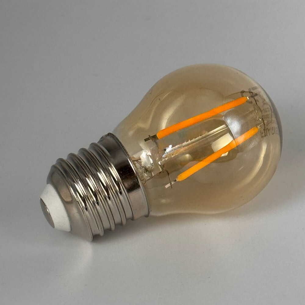 LED лампа бронзова FILAMENT G45 2W E27 2200K