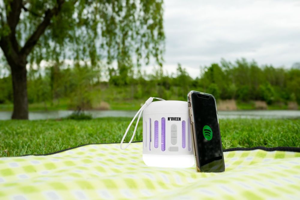 Лампа від комарів портативна з Bluetooth динаміком на акумуляторі Noveen IKN863 LED IPX4