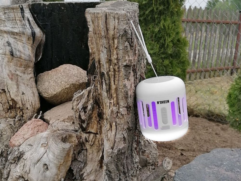 Лампа від комарів портативна з Bluetooth динаміком на акумуляторі Noveen IKN863 LED IPX4