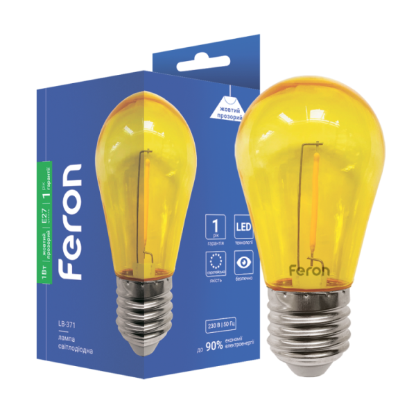 Led лампа FILAMENT LB-371 1Вт E27 жовта прозора