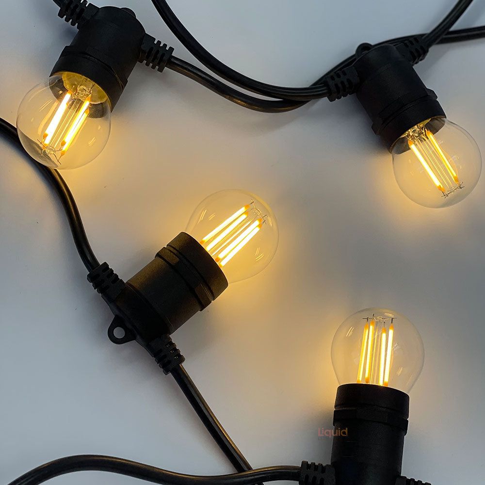 LED лампа FILAMENT G45 4W E27 2800K прозора
