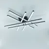 Світлодіодна люстру з пультом LINE ICE 6L RC 100 Вт Ø 80 см чорна