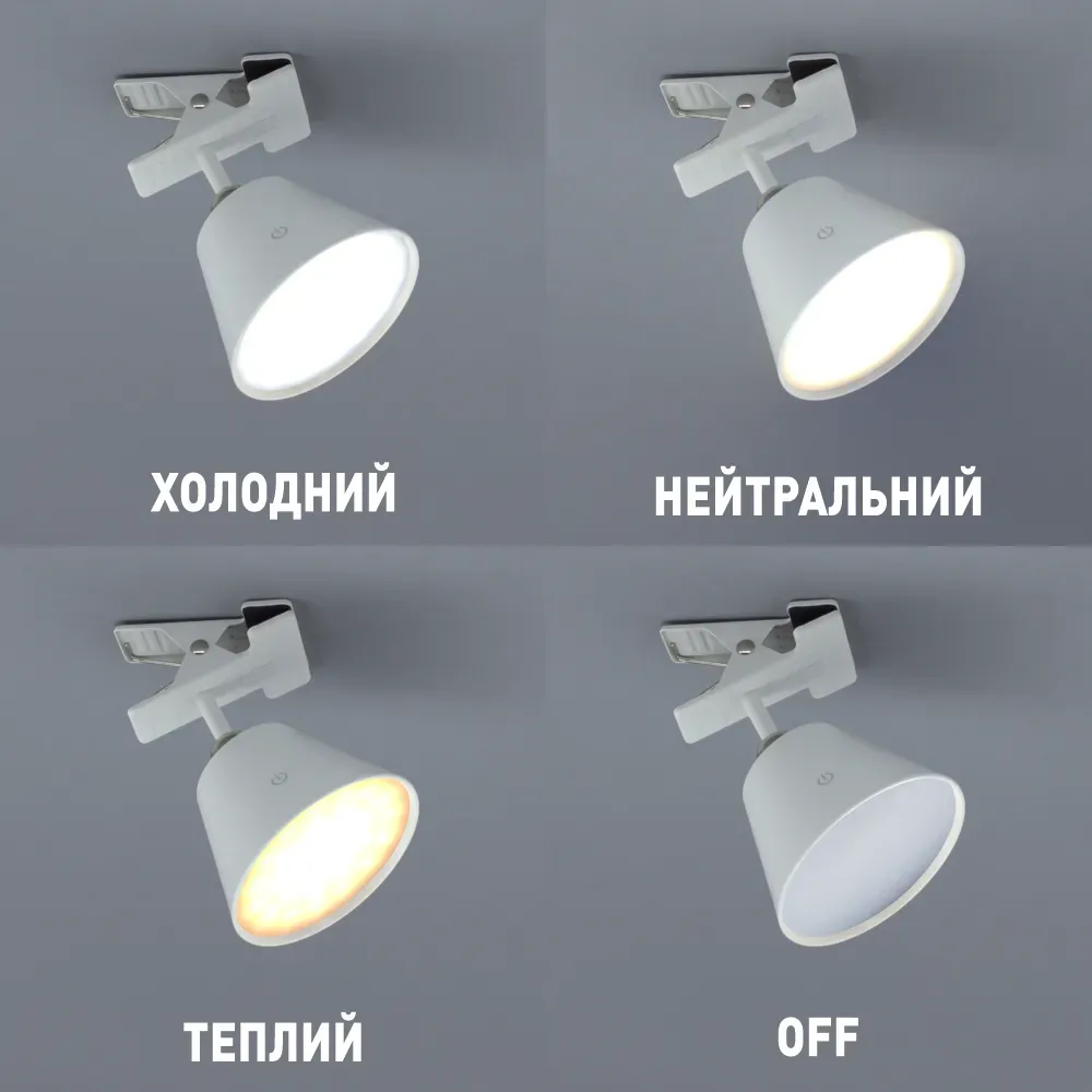 Настільна сенсорна світлодіодна лампа Loka на акумуляторі білий 3W