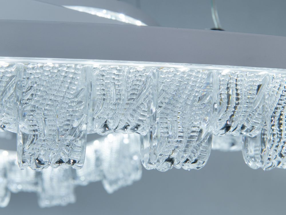 Підвісна сучасна біла LED люстра MD78201/600+400+200WH на 3 кільця
