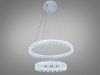 Підвісна сучасна біла LED люстра MD78201/600+400WH на 2 кільця