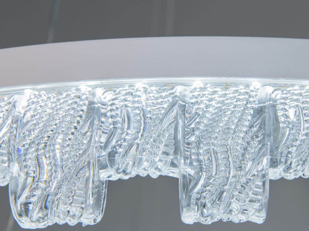 Підвісна сучасна біла LED люстра MD78201/600+400WH на 2 кільця