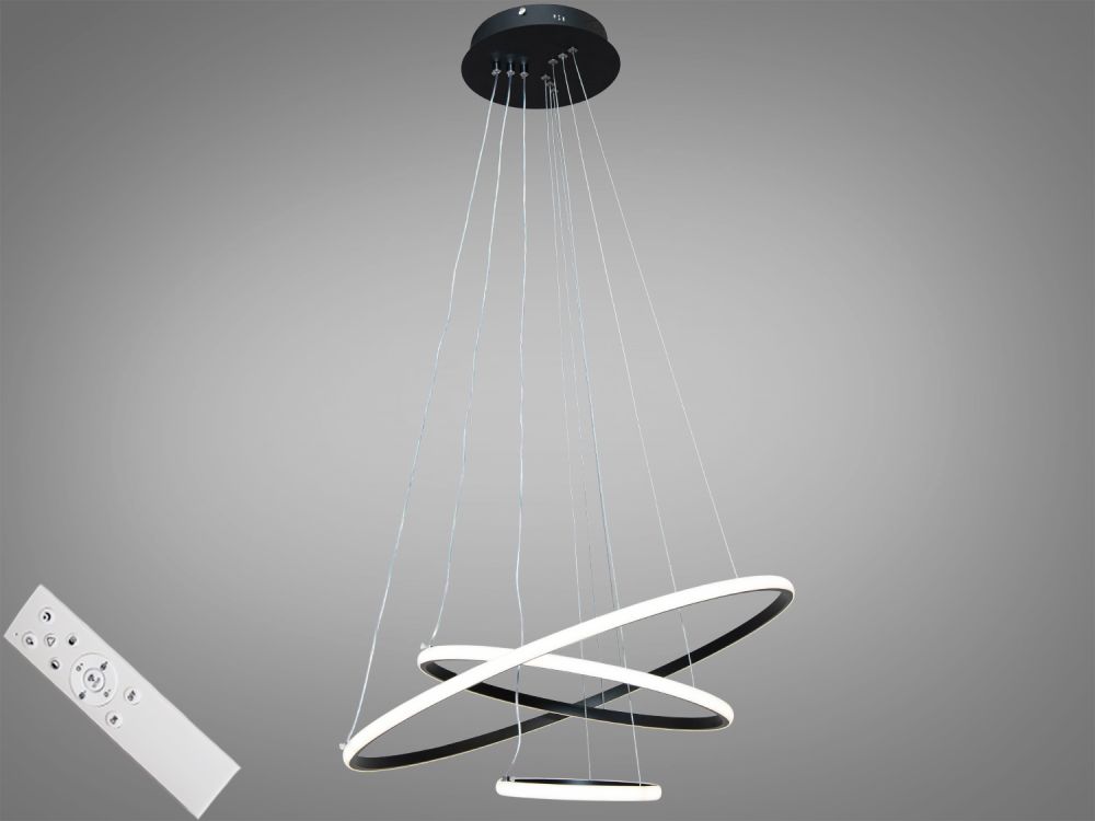 Люстра підвісна світлодіодна MD9079-3ABK-600+400+200 dimmer