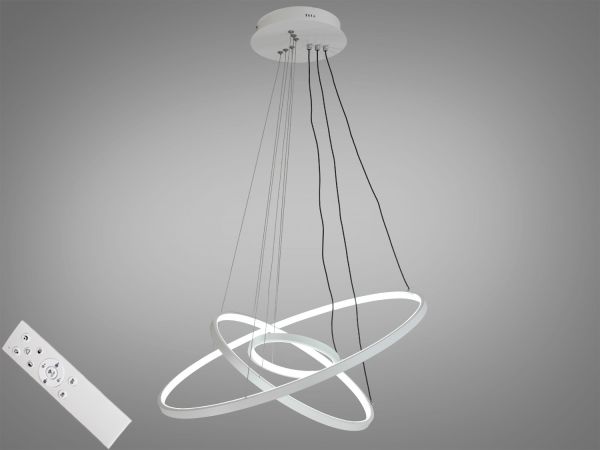 Люстра підвісна світлодіодна  MD9079-3WH-600+400+200 dimmer