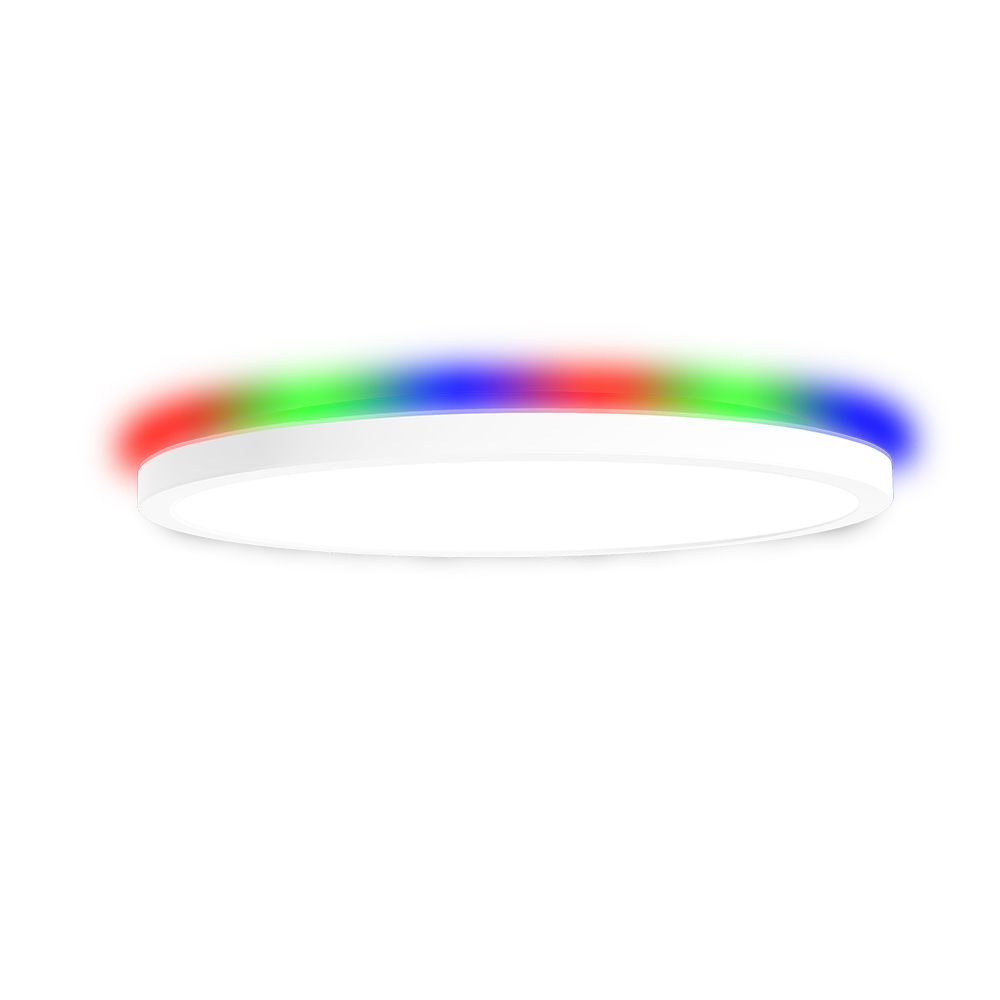 LED світильник стельовий MILLENNIUM RGB підсвідка білий круг 38W з пультом