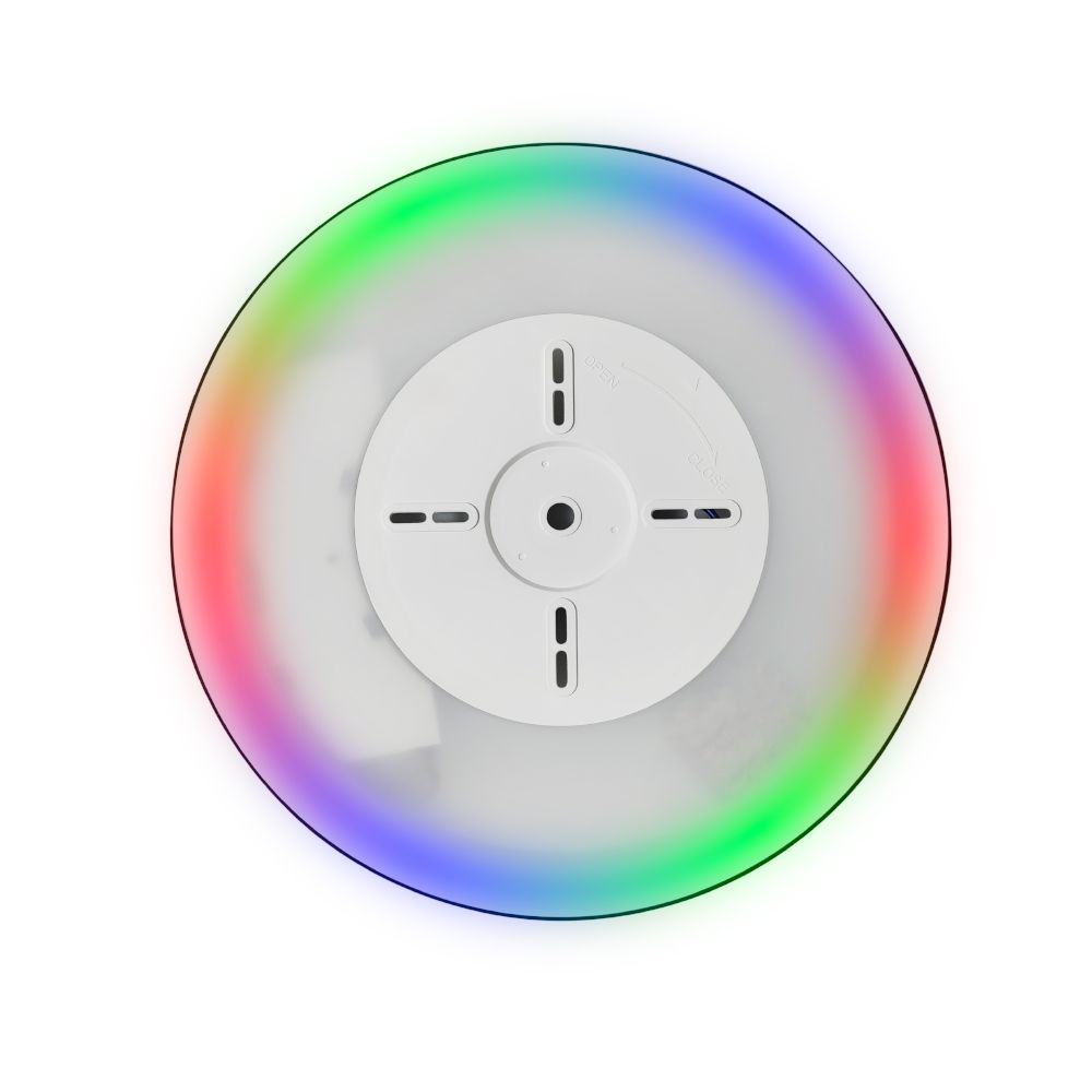 LED світильник стельовий MILLENNIUM RGB підсвідка чорний круг 38W з пультом