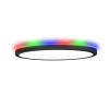LED світильник стельовий MILLENNIUM RGB підсвідка чорний круг 38W з пультом