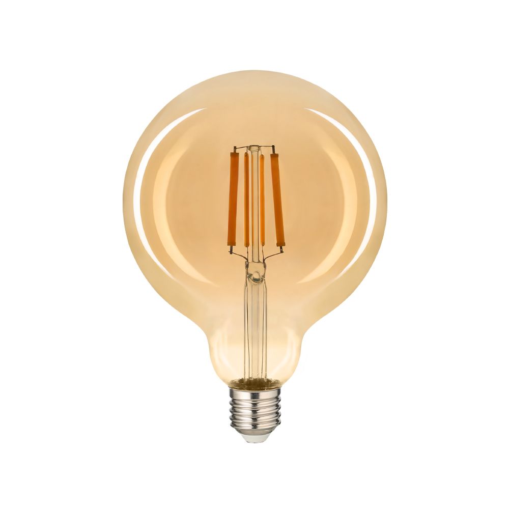 LED лампа янтарна FILAMENT G95 10W E27 2200K (бронза)